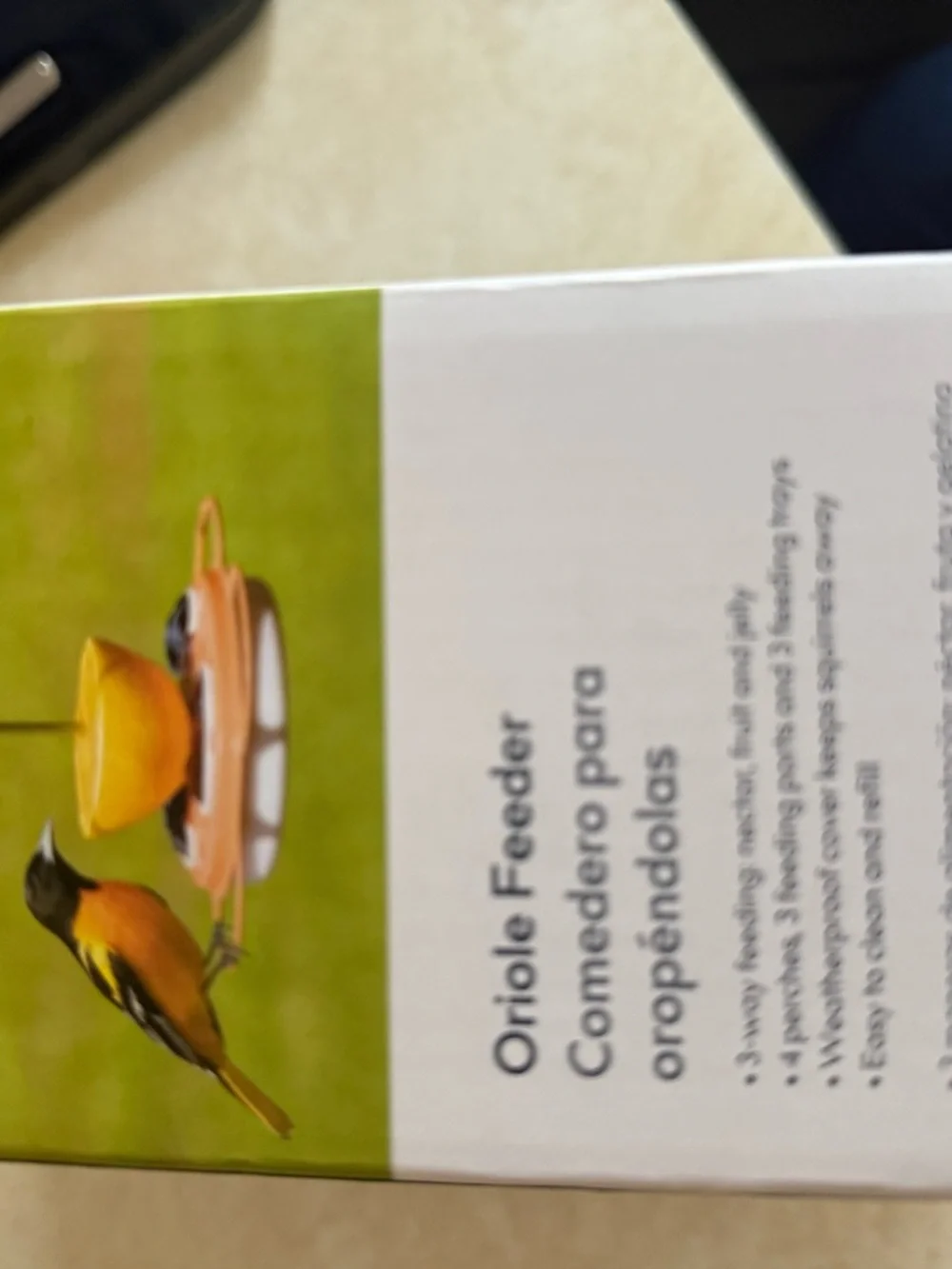 Style Selections Oriole Nectar Feeder‎ 5615510 5 oz Hanging Weatherproof Orange